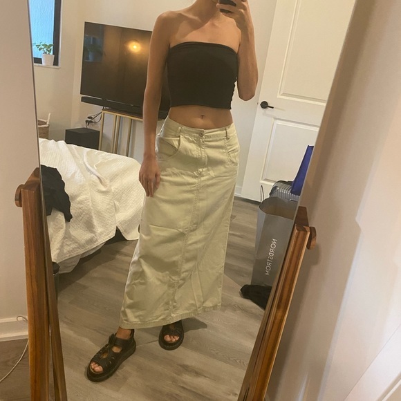 Khaki Maxi Skirts